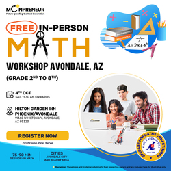 In-Person Free Math Workshop for Kids at Avondale, AZ (7-14)