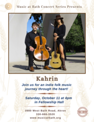 Music at Bath Concert Series / Kahrin - Indie Folk