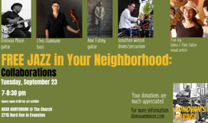 Evanston Jazz: “Donovan’s Garage” Chicago Jazz Opens Fall/Winter Season