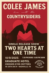 Colee James’ Releases New Album at Cross-Eyed Critters