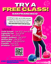 Bay Area Free Kid's Soccer Demo Trial Class