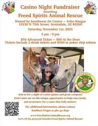 Casino Night Fundraiser benefiting Freed Spirits Animal Rescue