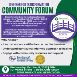 Community Forum: The City of Zion & Revitalized Behavioral Healthcare Partnership