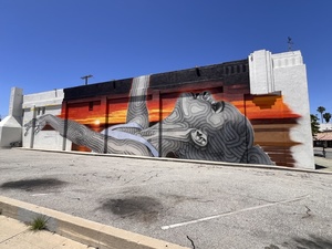 Mural of Misty Copeland by famed street artist El Mac in the City of San Pedro