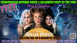 10th Annual FREE Peoria Spooktacular Outdoor Movie, Halloween Party & More! Sat Oct 4th