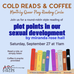 Arc Stages Queer Play Reading Circle, Sept 27