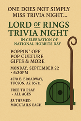 Trivia Night - LOTR @ Poppin' Off