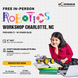 In-Person Free Robotics/Math Workshop for Kids at Charlotte, NC (7-14)