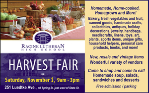 Racine Lutheran High School HARVEST FAIR