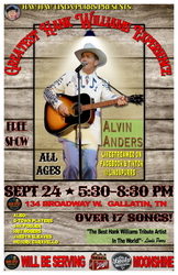 Hank Williams Tribute Artist - FREE Show at Our Spot Sept. 24, 2025