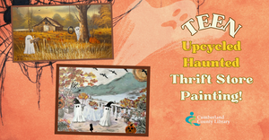 Teen Upcycled Haunted Thrift Store Painting