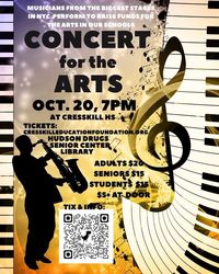 Professional Concert for the Arts in our Schools Oct 20, 7PM Cresskill High School