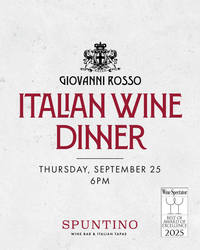 Wine Dinner at Spuntino with Giovanni Rosso and Mt. Etna