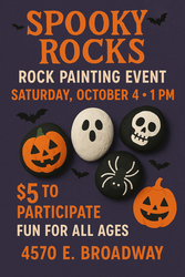 Kids' Craft Event - Painting Spooky Rocks @ Poppin' Off