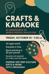 Crafts & Karaoke @ Poppin' Off