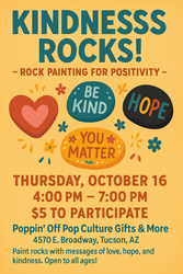 Rock Painting - Kindness Rocks! @ Poppin' Off