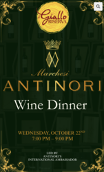 Antinori Wine Dinner at il Giallo