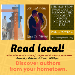 Coffee with Local Authors at Thayer Public Library -- In Person or Virtual
