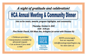 HCA Annual Meeting & Community Dinner