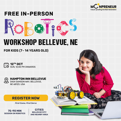 In-Person Free Robotics/Math Workshop for Kids at Bellevue, NE (7-14)