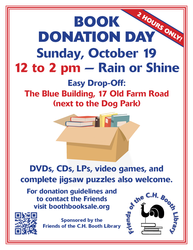 Fall Book Donation Day Sunday October 19