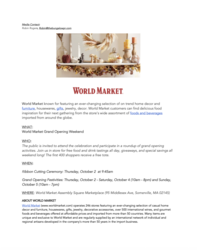 World Market Grand Opening