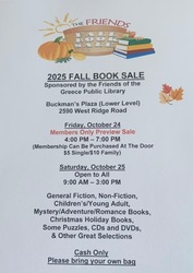 Friends of the Greece public library fall book sale