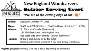 New England Woodcarver October Event