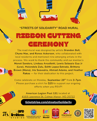 Ribbon Cutting Ceremony for “Streets of Solidarity” Road Mural
