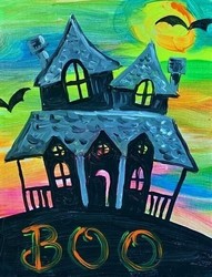 "Black Light Party-Haunted Mansion" In-Studio Paint Party!