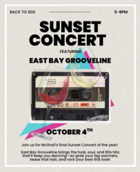 Sunset Concert ft. East Bay Grooveline | 80s Night!