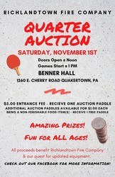Richlandtown Fire Company Annual Quarter Auction