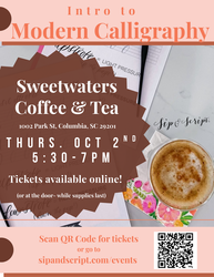 Modern Calligraphy for Beginners at Sweetwaters Coffee & Tea