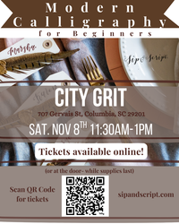 Modern Calligraphy for Beginners at City Grit