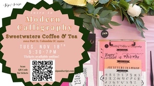 Modern Calligraphy for Beginners at Sweetwaters Coffee & Tea