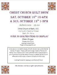 Christ Church of Bath, UCC Quilt Show