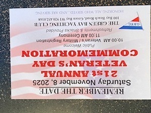 21ST ANNUAL VETERAN'S DAY COMMEMORATION