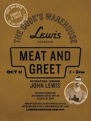 Lewis Barbecue "Meat and Greet" at The Cook's Warehouse