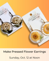 Make Fall Dried Flower + Resin Earrings