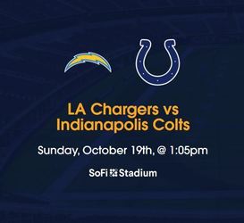 LA Chargers vs Indianapolis Colts Tickets