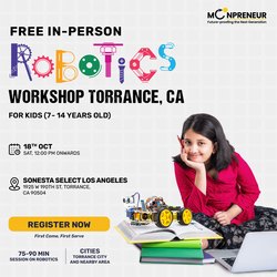 In-Person Free Robotics/Math Workshop for Kids at Torrance, CA (7-14)