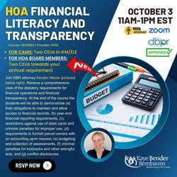 HOA Financial Literacy and Transparency Webinar