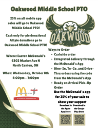 McDonald's: Oakwood Middle School PTO Fundraiser
