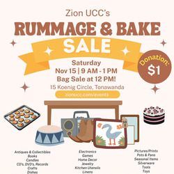 Zion UCC's Rummage & Bake Sale