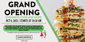 Join us for Surcheros’ Grand Opening Celebration in Murfreesboro, TN!