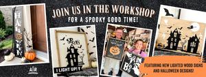 Halloween Projects featuring {Spooky} Light Up Signs at AR Workshop Hillsboro!