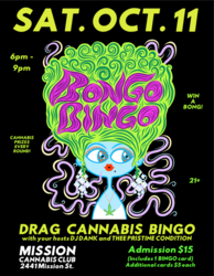 Get Glam at BONG-O BINGO at Mission Cannabis Club on Sat, Oct 11