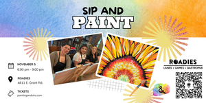 Partner Sunflower Paint and Sip at Roadies