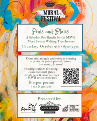 Pints & Plates - A Benefit for MSVB Mural Fest at Walking Tree Brewery, hosted by Salvador Deli