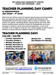 Teacher Planning Day Camp